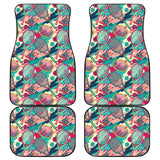 Tennis Pattern Print Design 01 Front and Back Car Mats