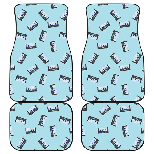 Piano Pattern Print Design 05 Front and Back Car Mats