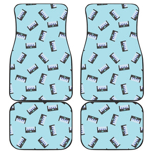 Piano Pattern Print Design 05 Front and Back Car Mats