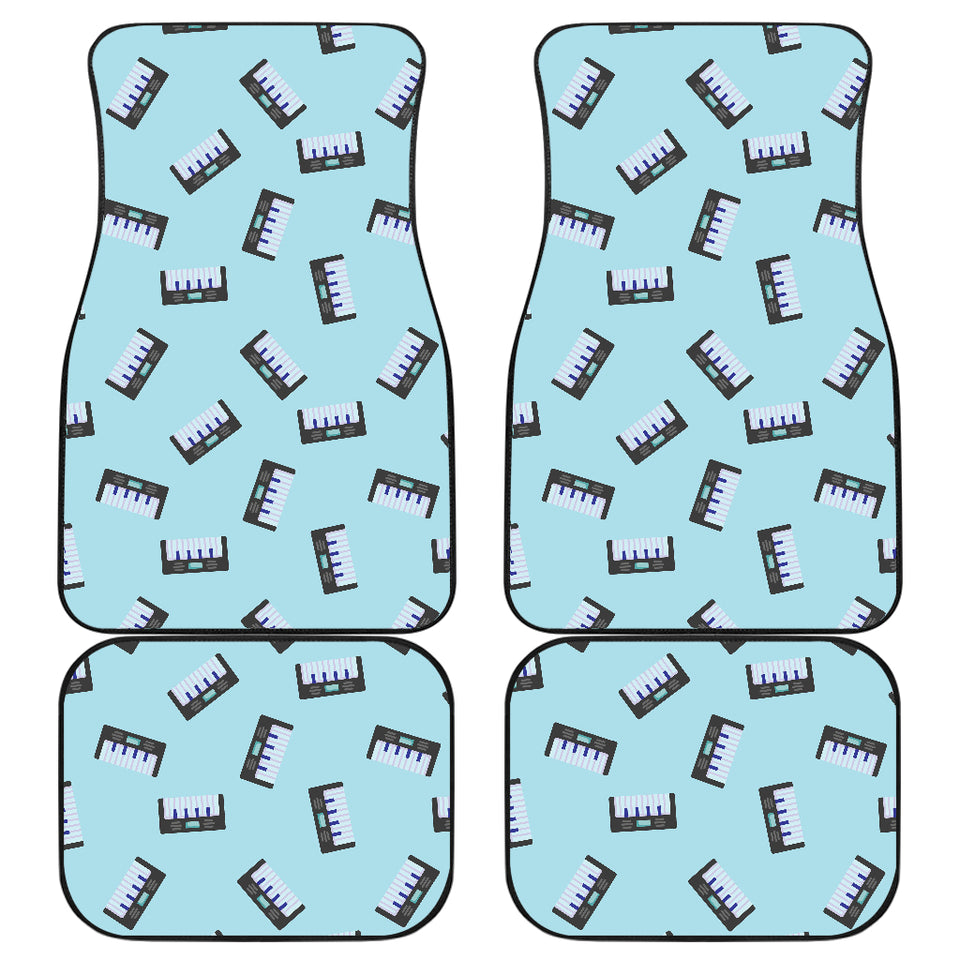 Piano Pattern Print Design 05 Front and Back Car Mats