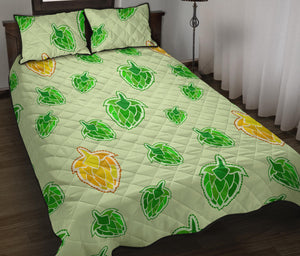 Hop Graphic Decorative Pattern Quilt Bed Set