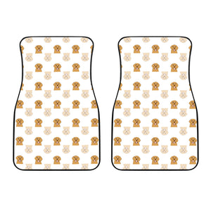 Golden Retriever Pattern Print Design 03 Front Car Mats