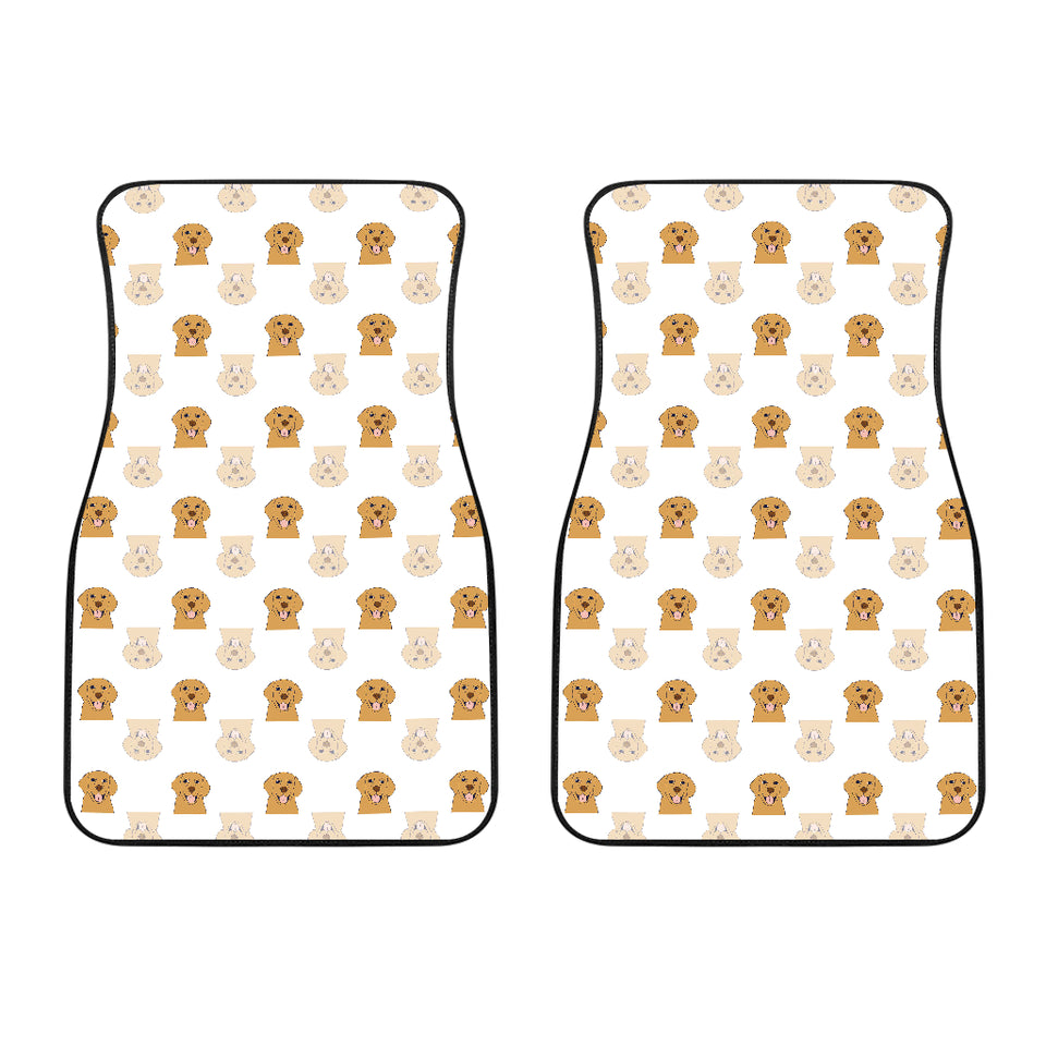 Golden Retriever Pattern Print Design 03 Front Car Mats