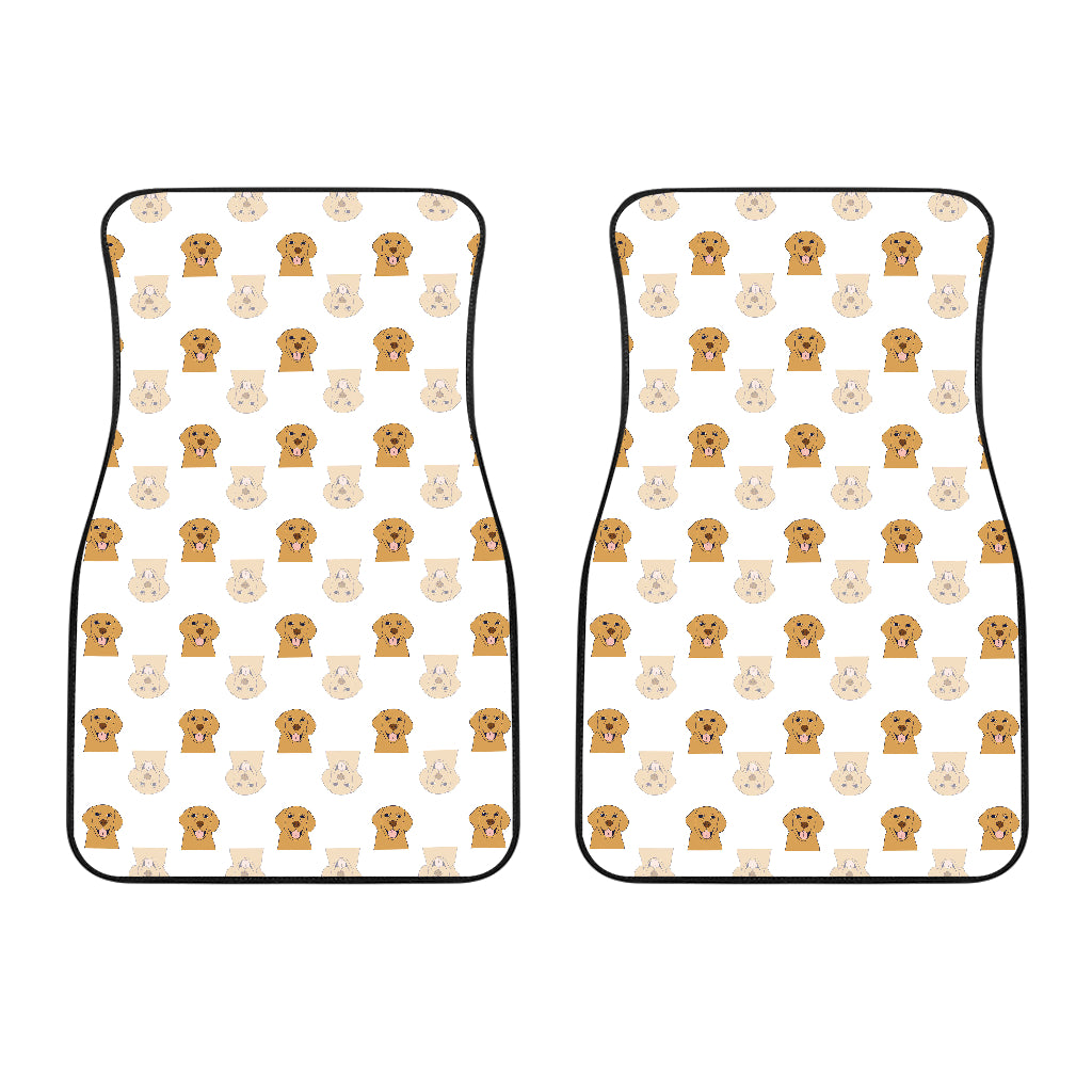 Golden Retriever Pattern Print Design 03 Front Car Mats