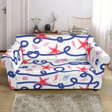 Starfish Shell Rope Pattern Loveseat Couch Slipcover