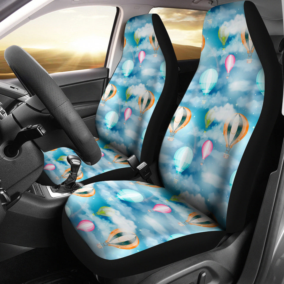 Hot Air Balloon in Night Sky Pattern Universal Fit Car Seat Covers