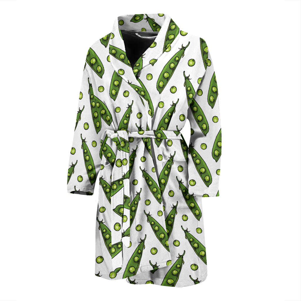 Green Peas Pattern Print Design 03 Men Bathrobe