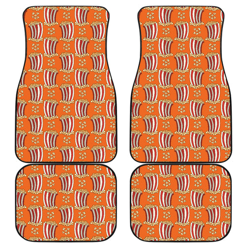 Popcorn Pattern Print Design 05 Front and Back Car Mats