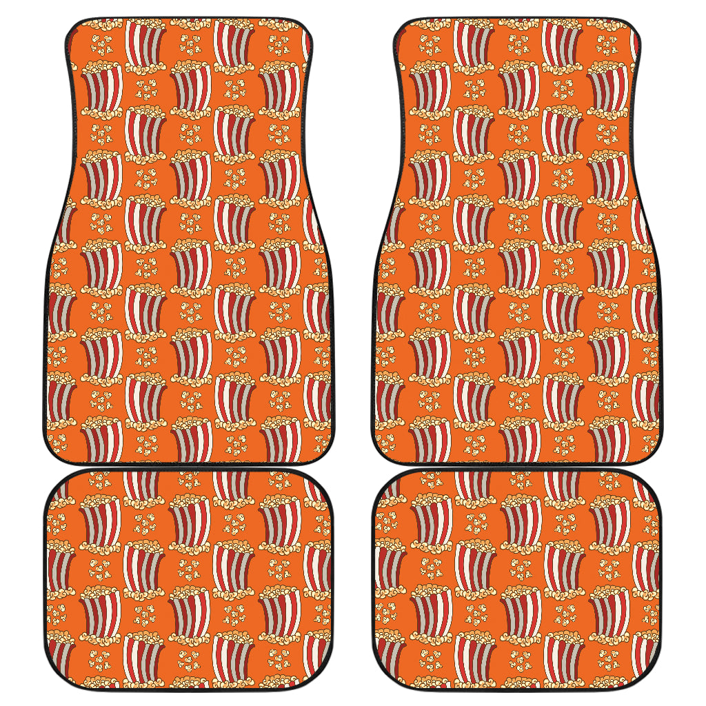 Popcorn Pattern Print Design 05 Front and Back Car Mats