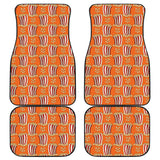 Popcorn Pattern Print Design 05 Front and Back Car Mats