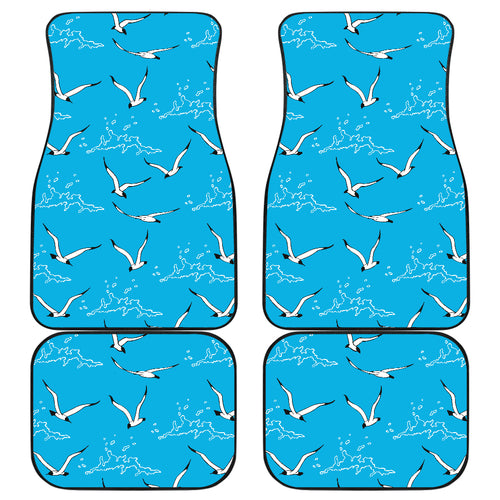 Seagull Pattern Print Design 05 Front and Back Car Mats