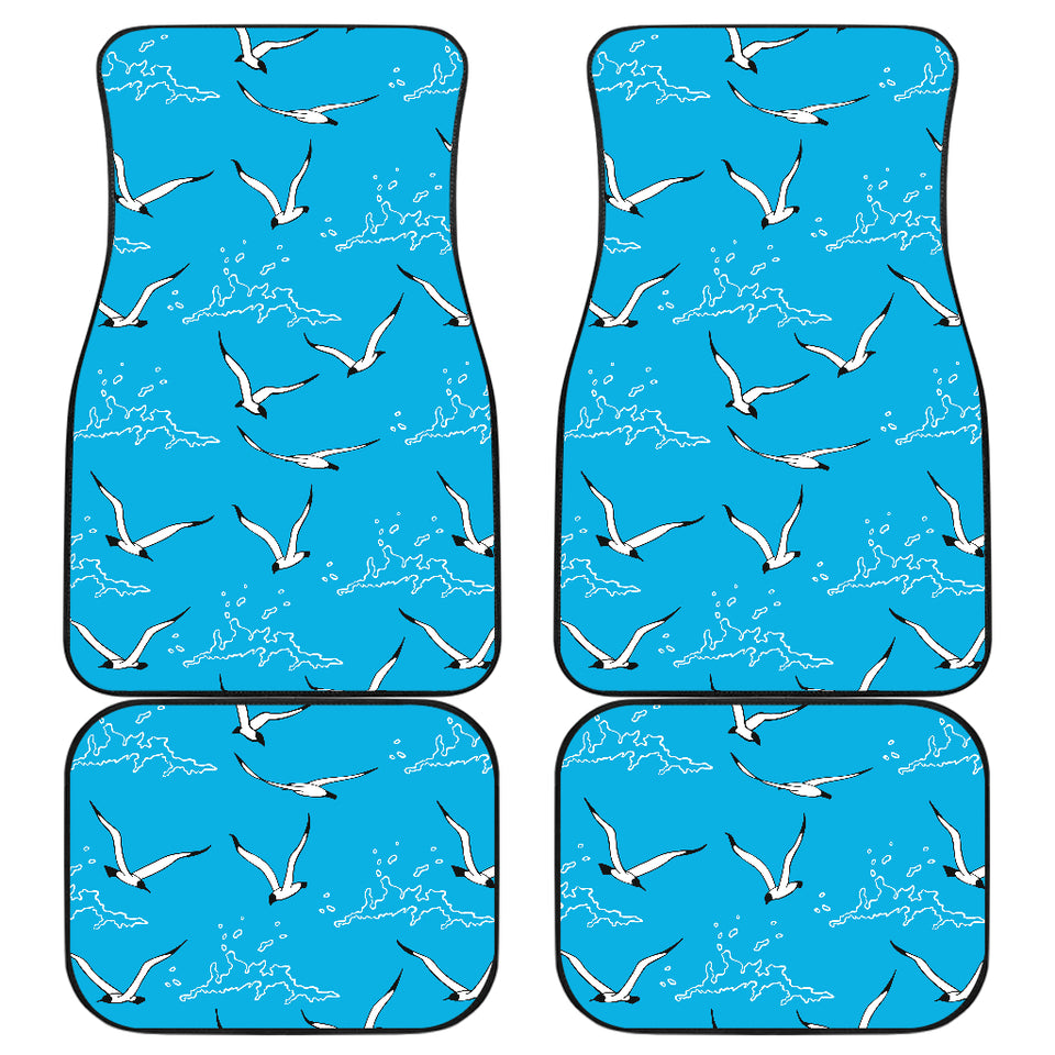 Seagull Pattern Print Design 05 Front and Back Car Mats