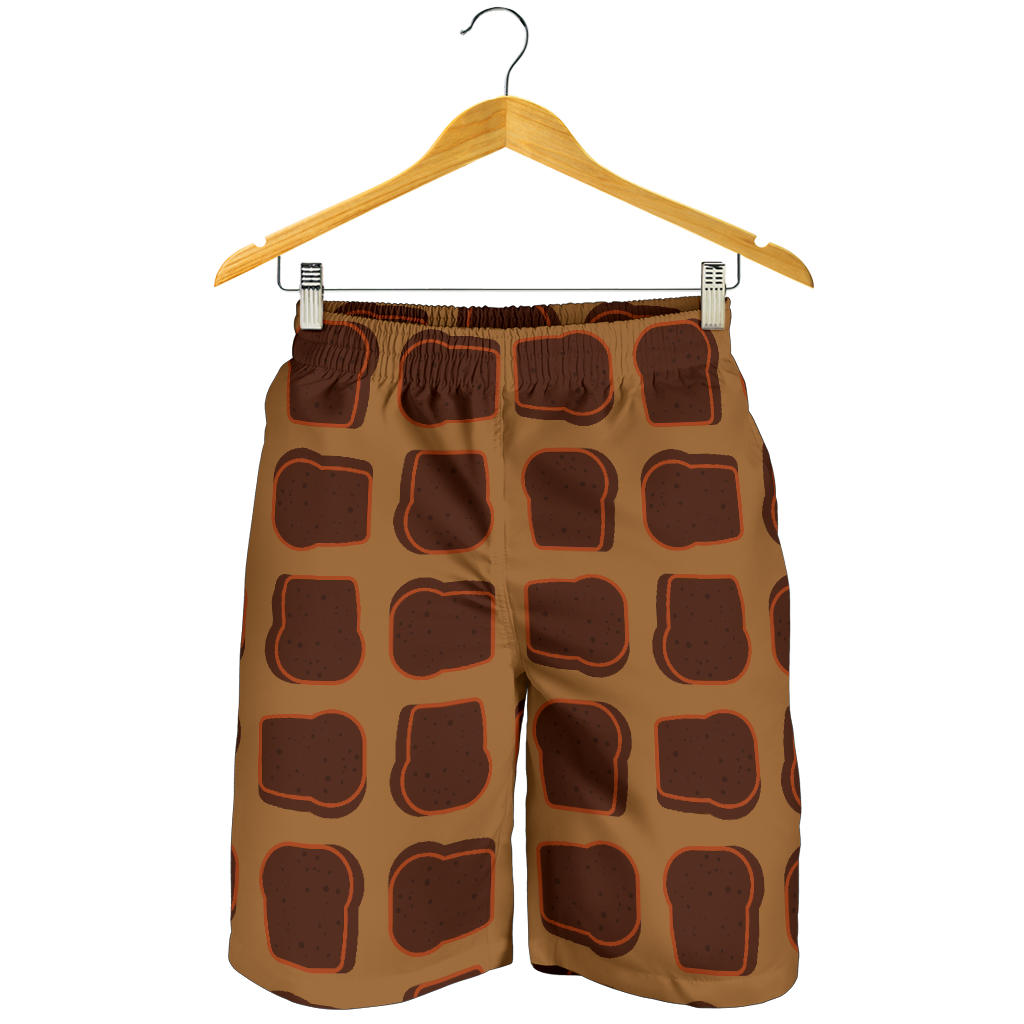 Bread Toast Pattern Print Design 04 Men Shorts