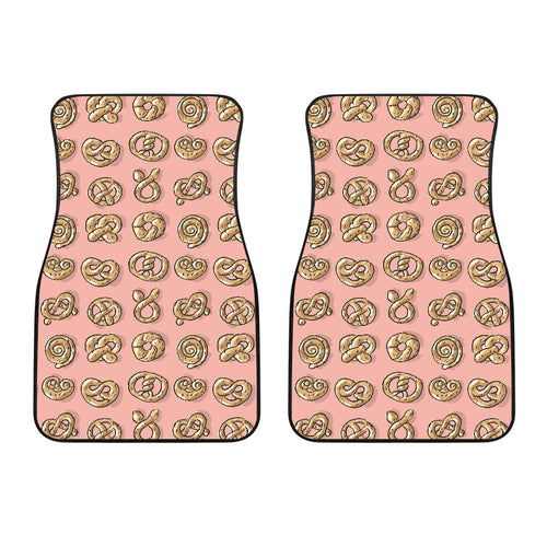 Pretzels Pattern Print Design 04 Front Car Mats