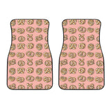 Pretzels Pattern Print Design 04 Front Car Mats