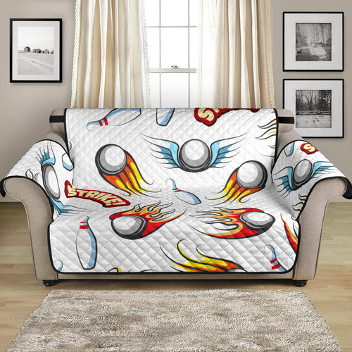 Bowling Strike Pattern Loveseat Couch Cover Protector