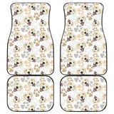 Golden Retriever Pattern Print Design 02 Front and Back Car Mats