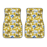 Greyhound Pattern Print Design 02 Front Car Mats