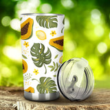 Papaya Leaves Flower Pattern Tumbler