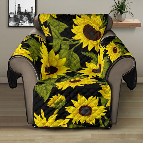 Sunflower Theme Pattern  Recliner Cover Protector