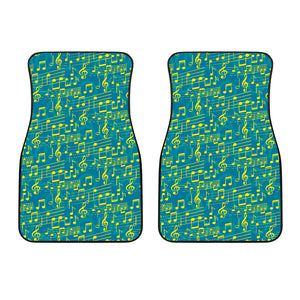 Music Notes Pattern Print Design 05 Front Car Mats