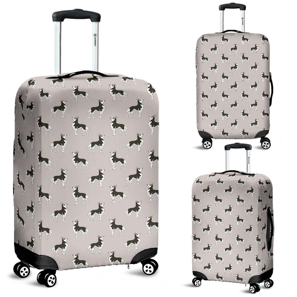 Siberian Husky Pattern Background Luggage Covers