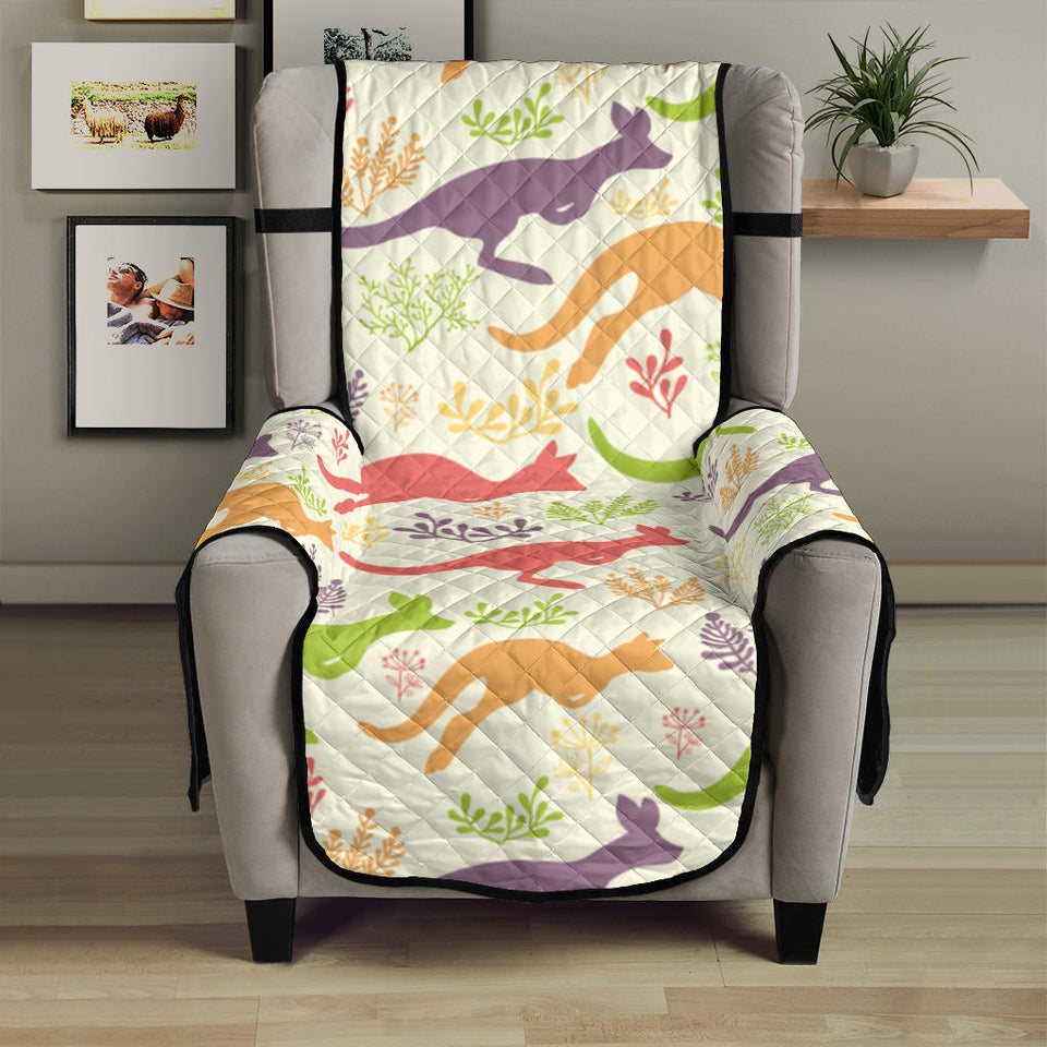 Colorful Kangaroo Pattern Chair Cover Protector