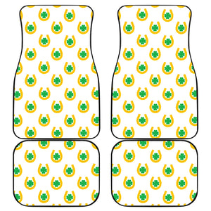 Horseshoes Pattern Print Design 03 Front and Back Car Mats