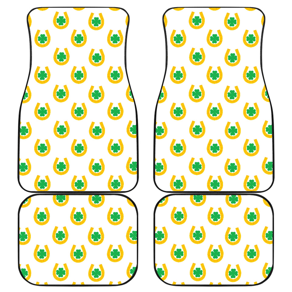 Horseshoes Pattern Print Design 03 Front and Back Car Mats