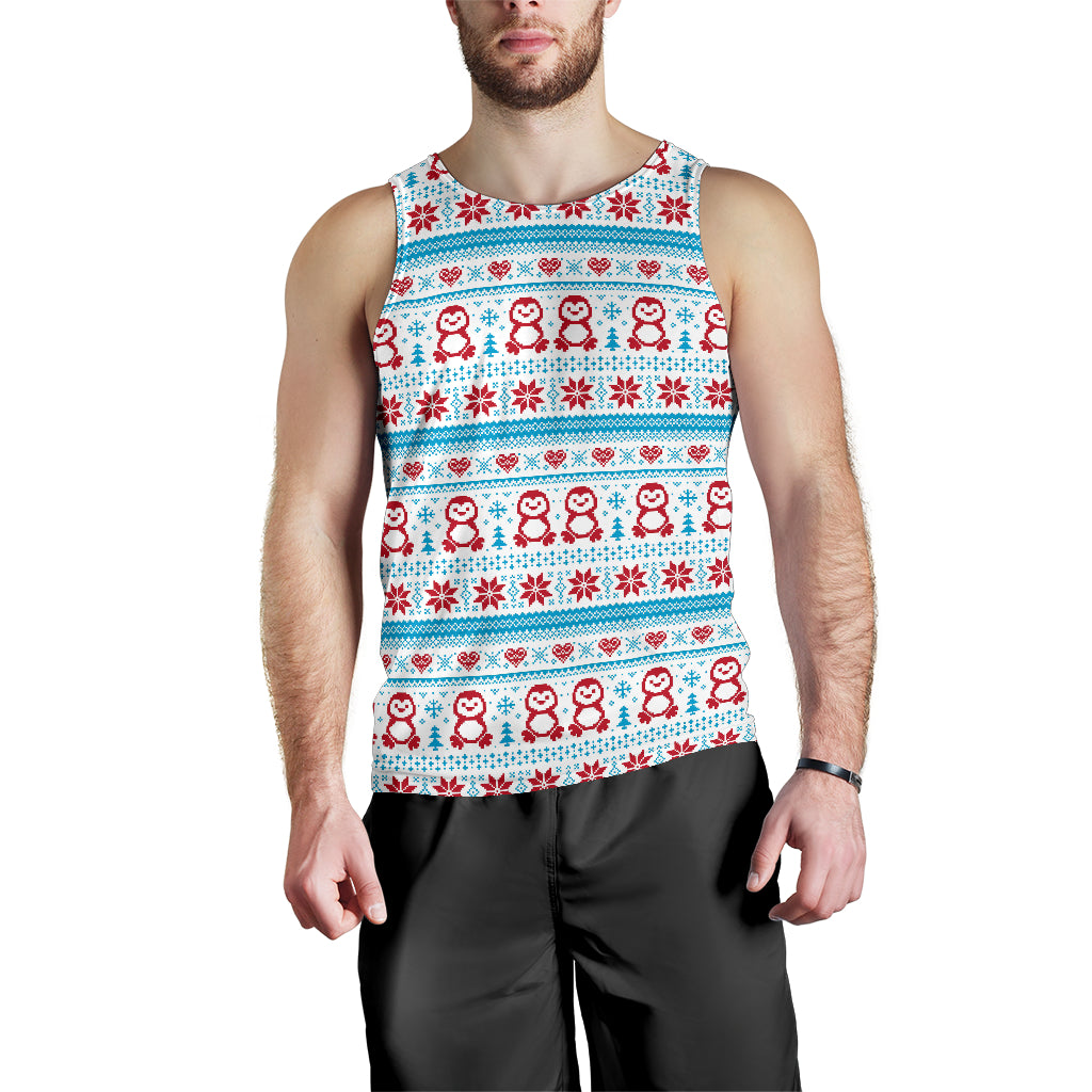 Penguin Sweater Printed Pattern Men Tank Top