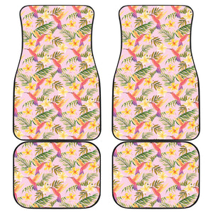 Hummingbird Pattern Print Design 03 Front and Back Car Mats