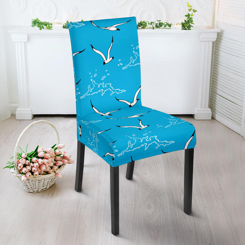 Seagull Pattern Print Design 05 Dining Chair Slipcover