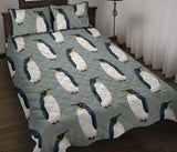 Penguin Pattern Theme Quilt Bed Set