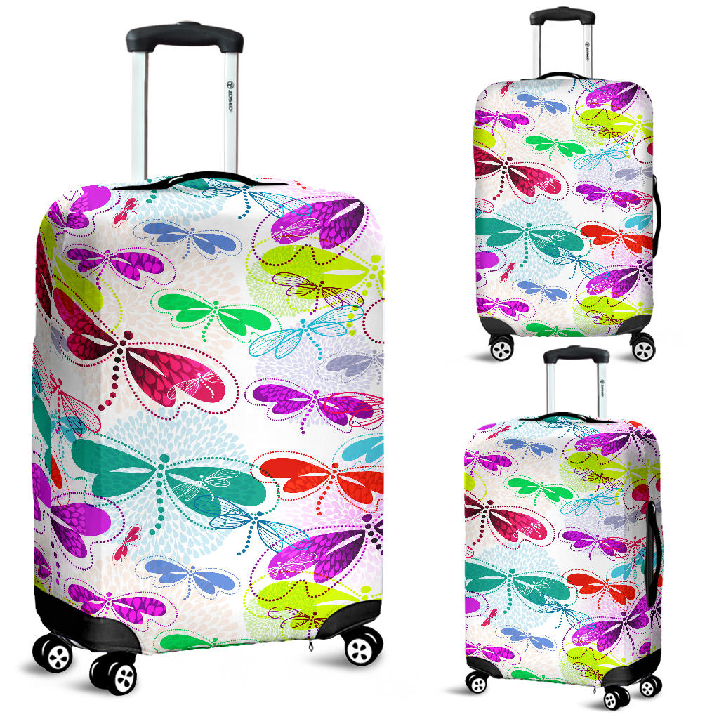 Colorful Dragonfly Pattern Luggage Covers