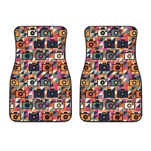 Camera Pattern Print Design 01 Front Car Mats