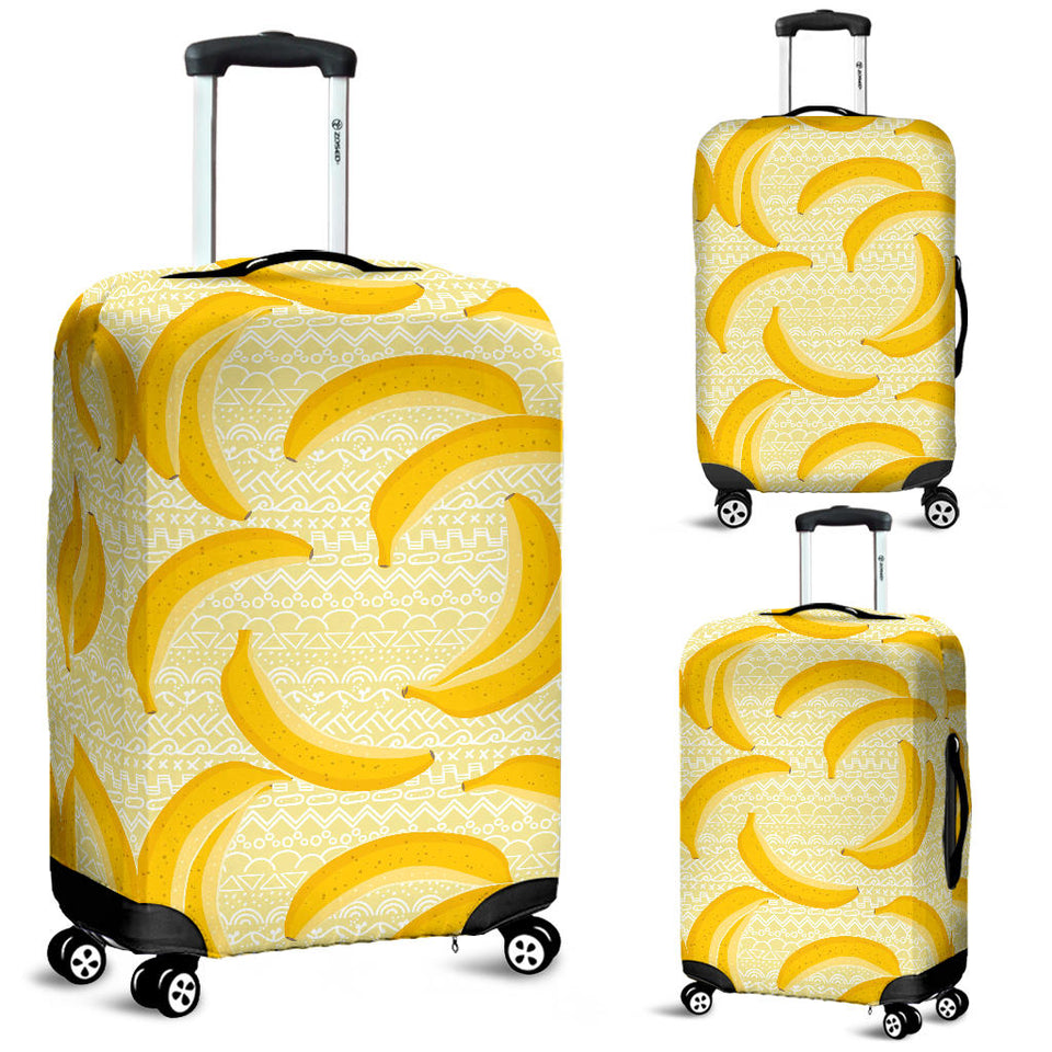 Banana Pattern Tribel Background Luggage Covers
