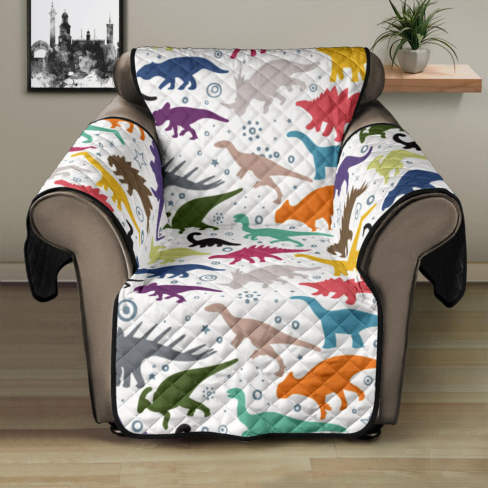 Colorful Dinosaur Pattern Recliner Cover Protector