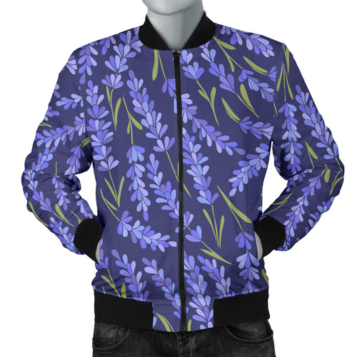 Lavender Theme Pattern Men Bomber Jacket