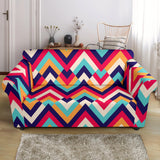 Zigzag Chevron Pattern Background Loveseat Couch Slipcover