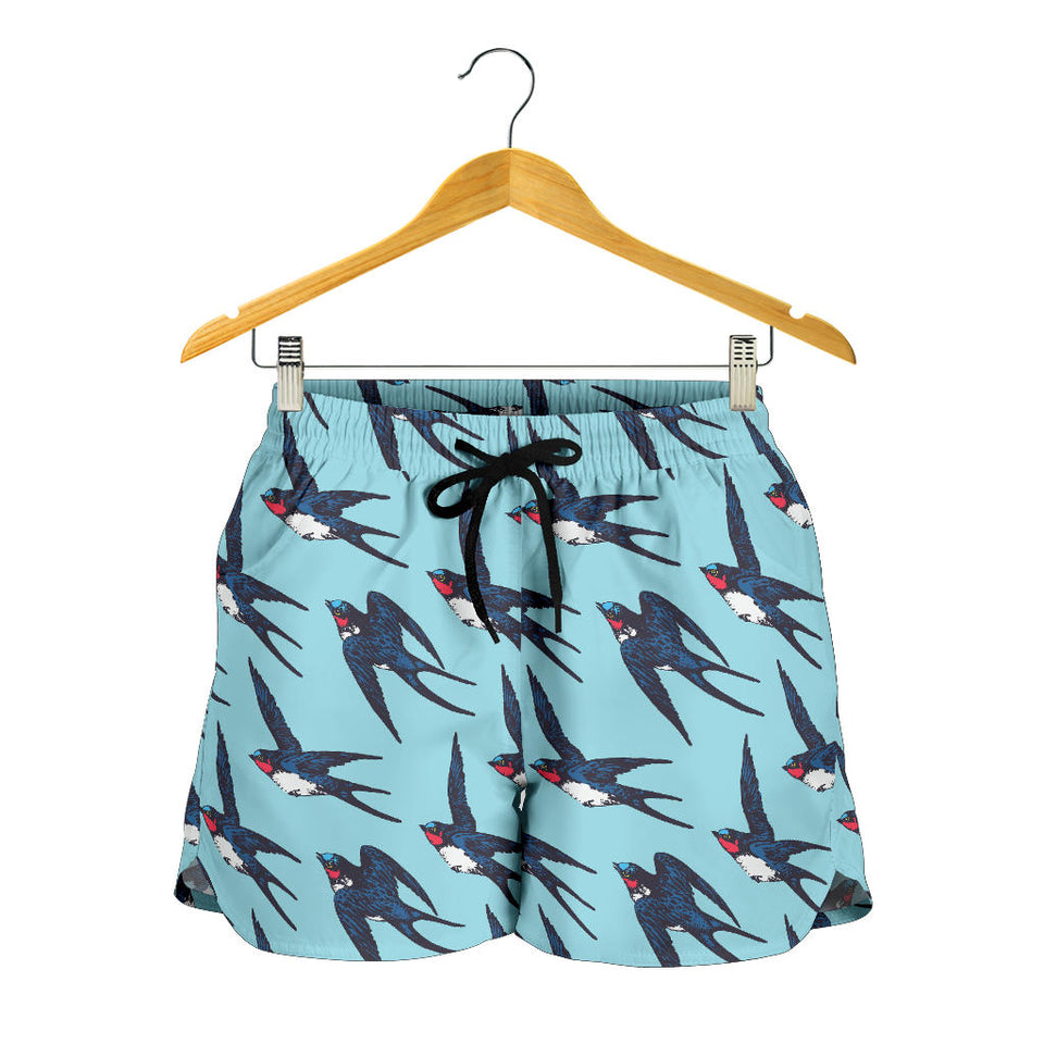Swallow Pattern Print Design 01 Women Shorts