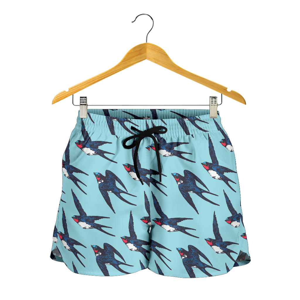 Swallow Pattern Print Design 01 Women Shorts