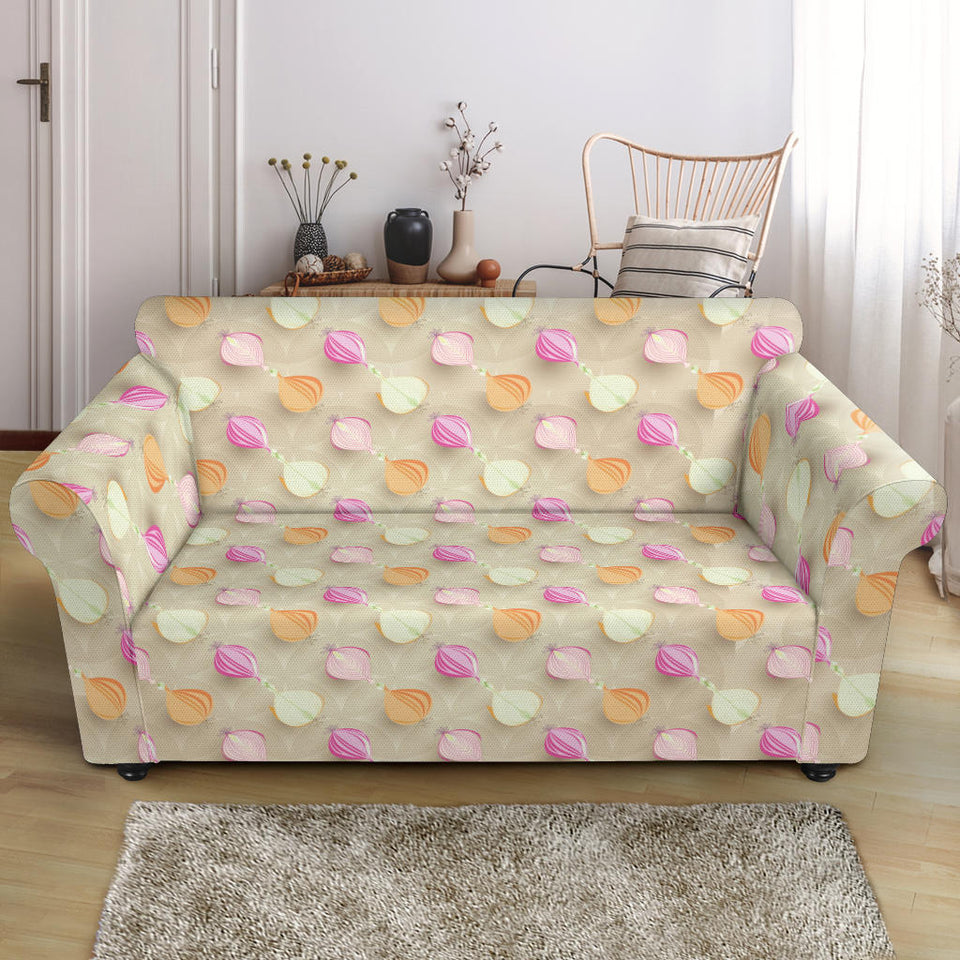 Onion Pattern Theme Loveseat Couch Slipcover