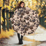 Pug Pattern Background Umbrella