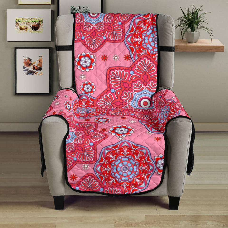 Indian Pink Pattern Chair Cover Protector