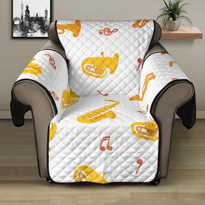 Saxophone Pattern Theme Recliner Cover Protector