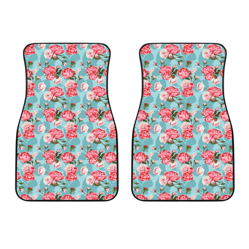 Rose Pattern Print Design 03 Front Car Mats