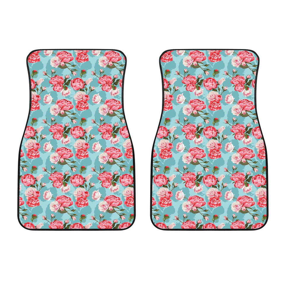 Rose Pattern Print Design 03 Front Car Mats