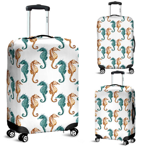 Seahorse Pattern Background Luggage Covers