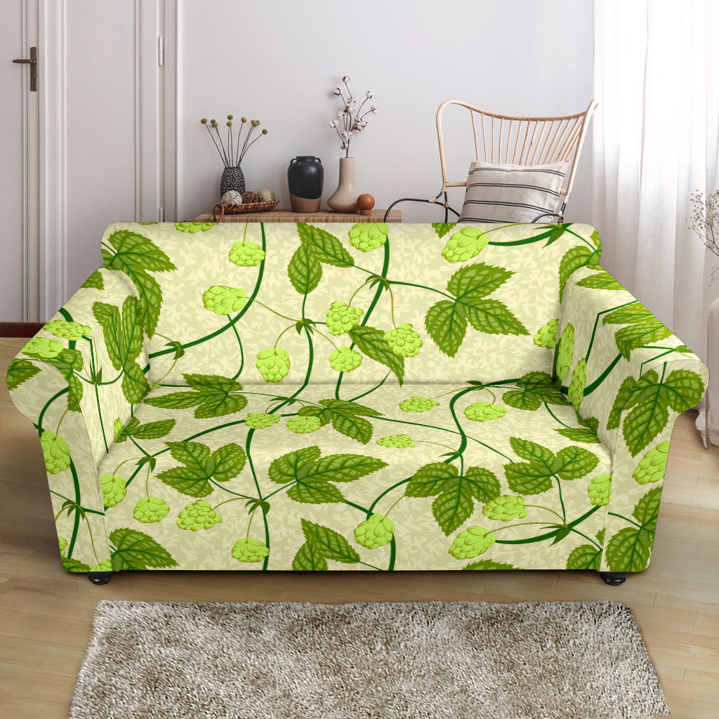 Hop Theme Pattern Loveseat Couch Slipcover