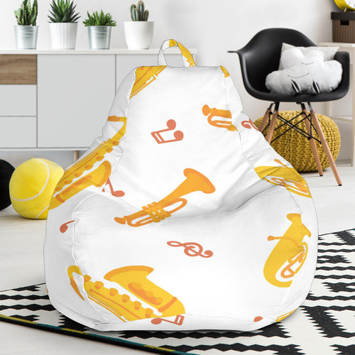 Saxophone Pattern Theme Bean Bag Cover